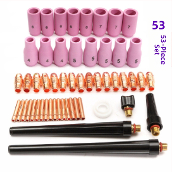 Willishi set dodatnih dijelova za argonsko lukovno zavarivanje, 58 dijelova, kompatibilan s WP9/WP200/WP25, visokotemperaturna staklena čašica