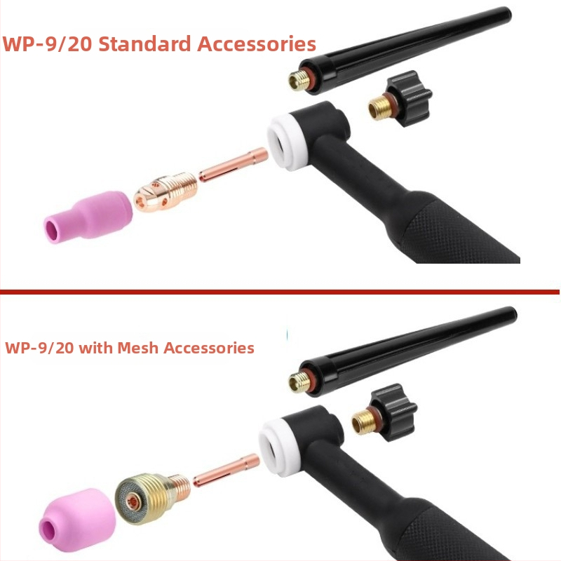 Willishi аргонова заваръчна пушка — комплект аксесоари, 58 части, съвместим с WP9/WP200/WP25, високотемпературна стъклена чашка