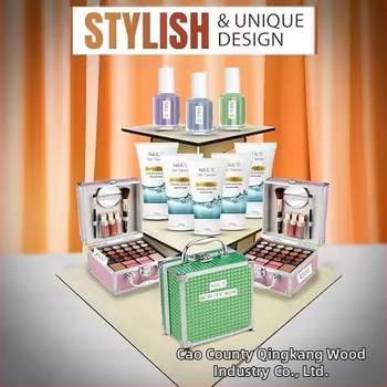 Φορητός ξύλινος εκθεσιακός σταθμός με τρία επίπεδα για σνακ και αγαθά – επιτραπέζιο ράφι έκθεσης