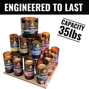 Φορητός ξύλινος εκθεσιακός σταθμός με τρία επίπεδα για σνακ και αγαθά – επιτραπέζιο ράφι έκθεσης