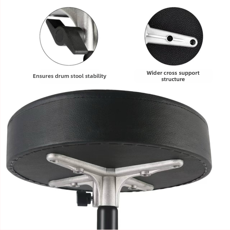 Stolička na bubny, otočná, zosilnená verzia pre dospelých a deti, železná konštrukcia, príslušenstvo pre západné bicie
