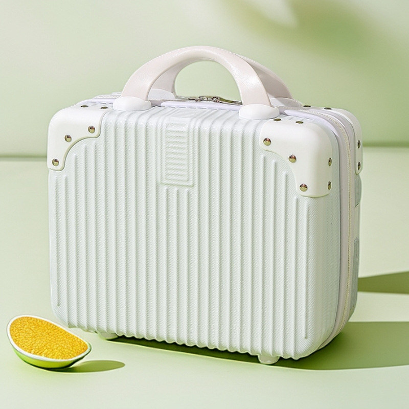 Kompaktiškas lagaminas ir mini kosmetinė su USB jungtimi, ABS+PC korpusas, atsparus vandeniui, apsauga nuo vagystės, universaliųjų ratų