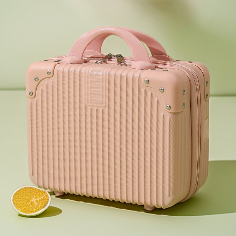 Kompaktiškas lagaminas ir mini kosmetinė su USB jungtimi, ABS+PC korpusas, atsparus vandeniui, apsauga nuo vagystės, universaliųjų ratų