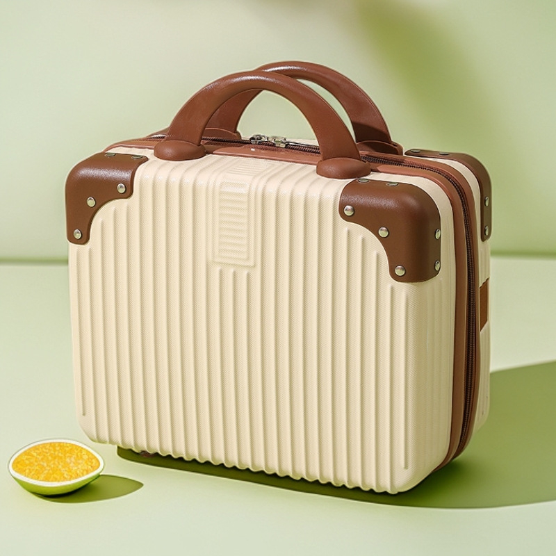 Kompaktiškas lagaminas ir mini kosmetinė su USB jungtimi, ABS+PC korpusas, atsparus vandeniui, apsauga nuo vagystės, universaliųjų ratų