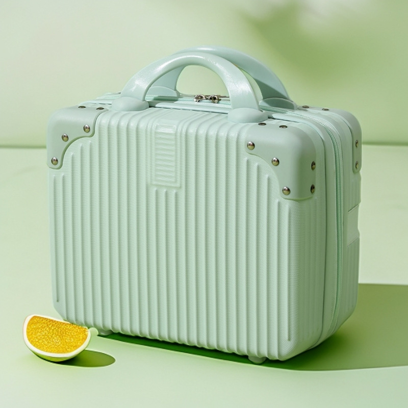 Kompaktiškas lagaminas ir mini kosmetinė su USB jungtimi, ABS+PC korpusas, atsparus vandeniui, apsauga nuo vagystės, universaliųjų ratų