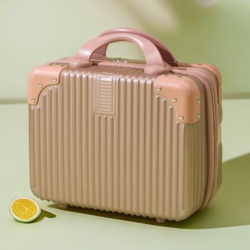 Kompaktiškas lagaminas ir mini kosmetinė su USB jungtimi, ABS+PC korpusas, atsparus vandeniui, apsauga nuo vagystės, universaliųjų ratų