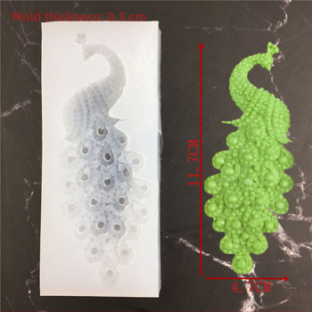 Φόρμα σιλικόνης σε σχήμα παγωνιού για διακόσμηση κέικ και fondant – ασύμμετρο σχήμα, υλικό σιλικόνης, φόρμα για ψήσιμο και σαπουνιού