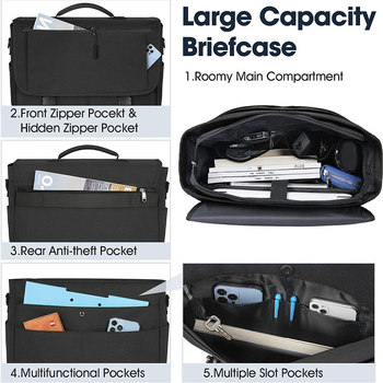 Τσάντα φορητού υπολογιστή από Oxford ύφασμα, αναπνέουσα, επένδυση από νάιλον, unisex