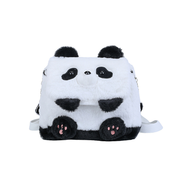 Χνουδωτό σακίδιο με panda και σχέδιο κινουμένων εικόνων, χωρητικότητα 20–35 λίτρων, υπερ-ελαφρύ για σχολείο