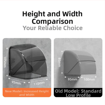 86 tipo lauko EV įkrovimo kištuko vandeniui atspari dėžė su ištraukiamu lietaus gaubtu, IP24, plastikinis dangtis