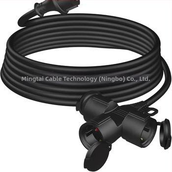 MT Y formos pratęsimo laidas su dviem kištukais, lauko naudojimui atsparus vandeniui, PVC apvalkalas, CE sertifikatas, 3C 2011010101472172