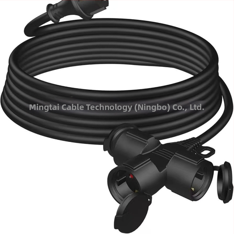 MT Y-образен удължителен кабел, две гнезда, за външни условия, водоустойчива PVC обвивка, CE и 3C сертифициран (2011010101472172)