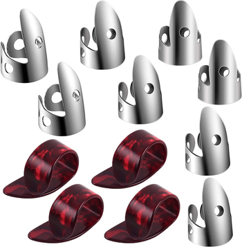 Celuloidiniai gitaros pirštų pikai nykščiui ir rodyklei