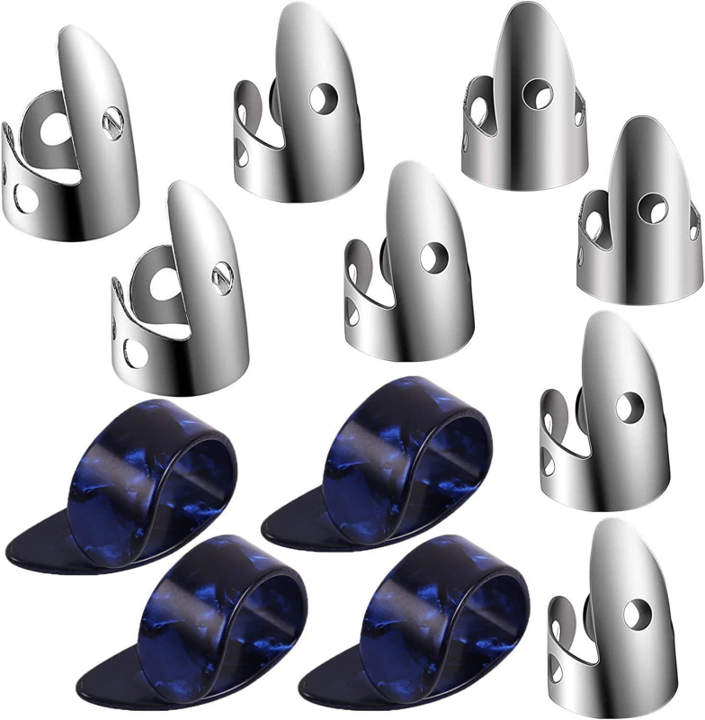 Celuloidiniai gitaros pirštų pikai nykščiui ir rodyklei