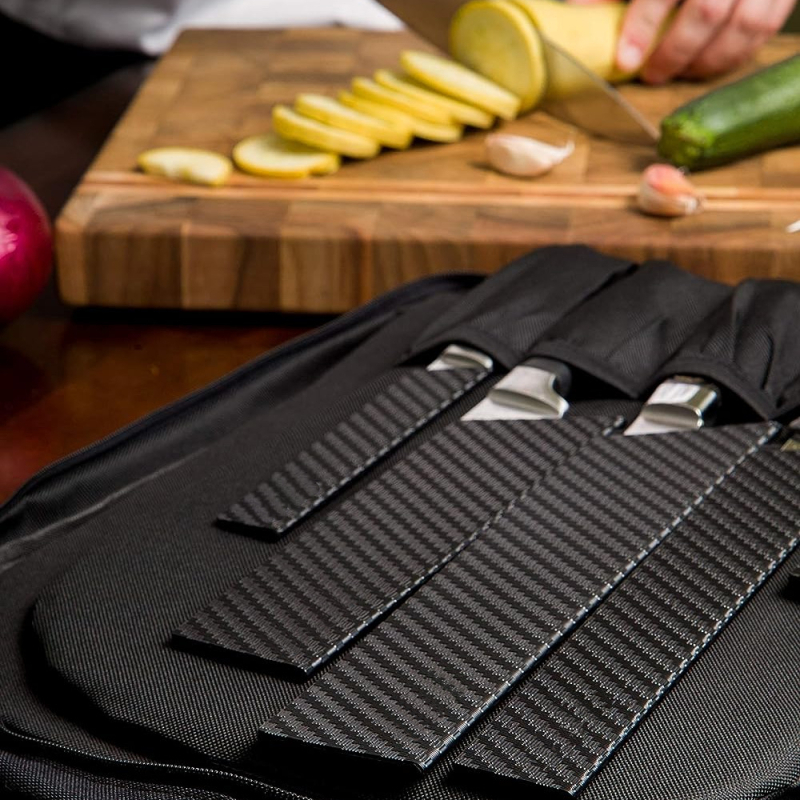 ABS кания за ножове за кухня с флокирана вътрешност (Материал: ABS + флок; Съвместим с кухненски ножове; Стил: модерен и минималистичен)