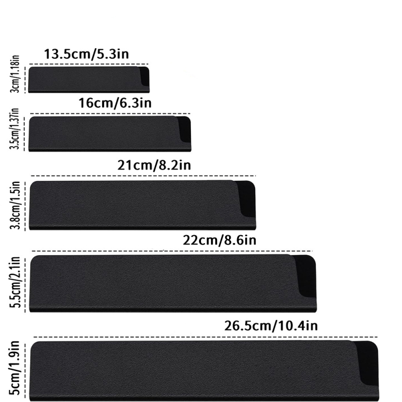 ABS кания за ножове за кухня с флокирана вътрешност (Материал: ABS + флок; Съвместим с кухненски ножове; Стил: модерен и минималистичен)