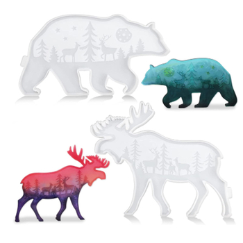 Силиконова форма за печене с форма на мечка, неравна форма, за DIY декорации