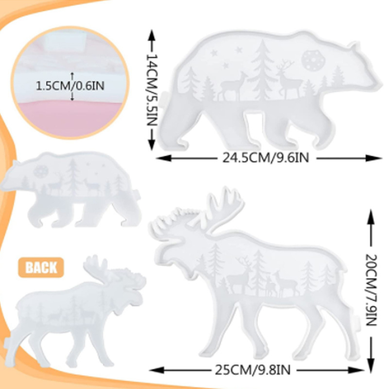 Силиконова форма за печене с форма на мечка, неравна форма, за DIY декорации