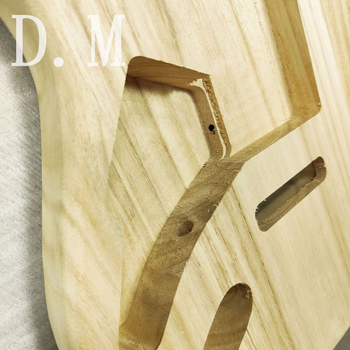 Σώμα ηλεκτρικής κιθάρας ST για αριστερόχειρες, μοντέλο 107, ξύλο παουλόβνια, DIY τροποποιήσιμο μοτίβο βαφής, συσκευασία χαρτόκουτο