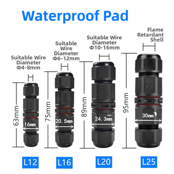 12V IP68 povandeninis LED jungtis vandens apšvietimui, PVC korpusas, darbinis laikas 50000 val.