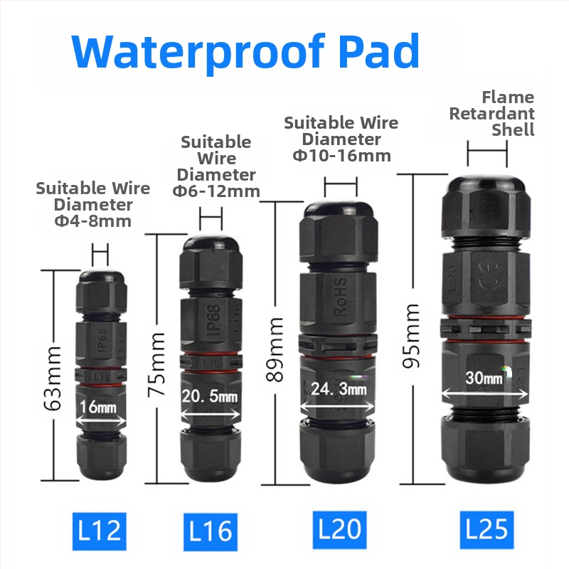 12V IP68 podvodný LED konektor pre osvetlenie pod vodou, PVC puzdro, životnosť 50000 hodín