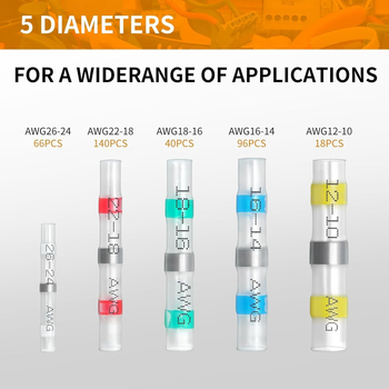 Σετ τερματικών δακτυλίου συγκόλλησης SST σειρά, 360 τεμάχια, προστατευτικός θερμοσυσκευασίας σωλήνας