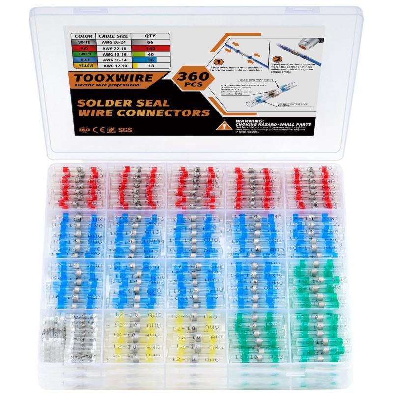 SST séria, súprava 360 terminálov s prstenom, tepelné sťahovacie ochranné trubky