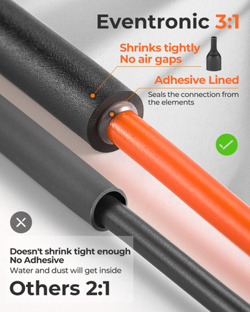 Σετ σωληνώσεων θερμοσυσκόνησης, 400 τεμάχια, αναλογία 3:1, συγκολλημένος εσωτερικός επενδύτης, θαλάσσια κατηγορία