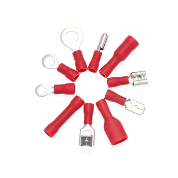 Together Τερματικά Καλωδίων Με Προμονωμένη Διαμόρφωση, Ψυχρή Πίεση, Κυκλικά Τερματικά-Fork Χάλκινα, Αδιάβροχα, Σετ 500 τεμάχια, σε Συσκευασία