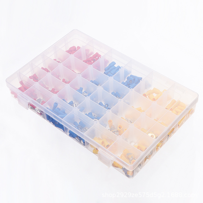 Together Predizolovaný káblový terminálový set, studené lisovanie, okrúhle vidlicové terminály, vodotesné meď terminály, sada 500 kusov, v krabici