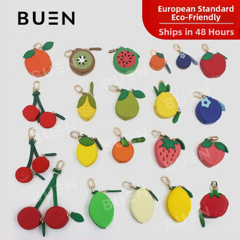 Monetų delninė - PU medžiaga, vaisių raštas, gaivus ir saldus stilius, atsparus vandeniui ir itin lengvas