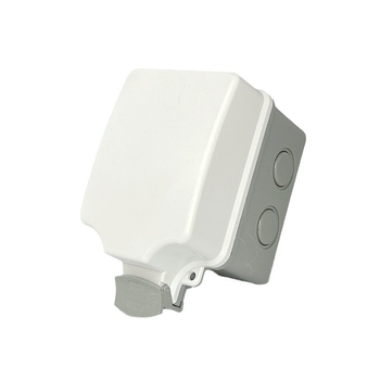 IP66 lauko kištukų dėžė su 86 tipo jungiklio plokštele, 1-2 kištukų lizdai, 220V, 16A, PC korpusas