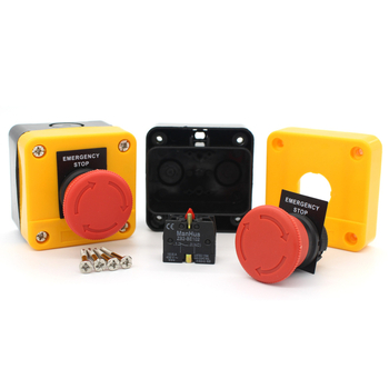 Menghua XBZA53 Vandeniui atsparus avarinio stabdymo jungiklis su grybų formos mygtuku – valdymo dėžė, IP65, CE, 440V+, sprogimui atsparus