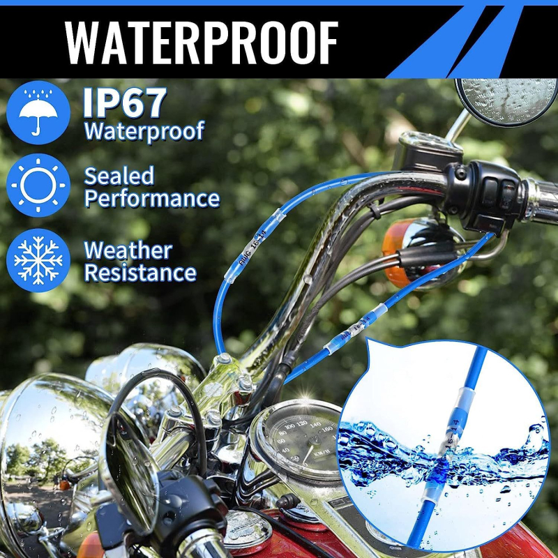 Vodo-odolný krúžkový terminál so smrštiteľnou izoláciou, v krabici, 1 jadro, polyolefín izolácia, pre elektrické a elektronické zariadenia