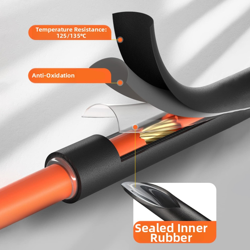 Лепяща термоусадна тръба с двойно стенно тяло, полиеолефин, VW-1 огнеустойчивост, -55°C до 125°C