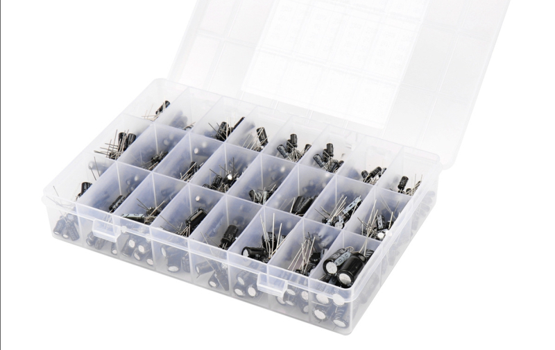 500 броя електролитни кондензатори комплект, DIP корпус, 0,1–1000µF, 10–50V, толеранс ±10%