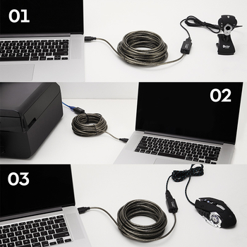 USB удължителен кабел, конектор USB A мъжки към USB A женски, медна сърцевина, медни кабели, съвместим с различни компютри, тегло 0.7 кг