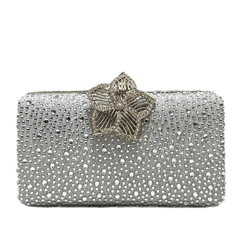 Vakara soma ar kristāliem, kvadrātformas, aizslēga aizvērums, poliestera materiāls