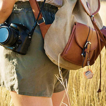 Μίνι Καλίμπα Πιάνό Δαχτύλου, Ξύλινο, 8-τονικό, 8 οπές, βαμμένη επιφάνεια, Ξύλινο κάλυμμα