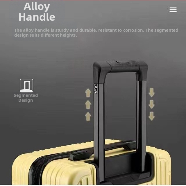 ABS куфар за ръчен багаж с цип, универсални колела, голям капацитет