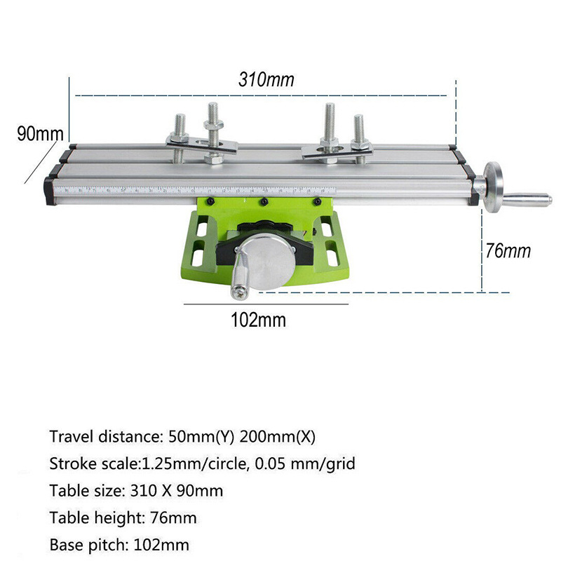Mini snažni precizni križni stol s učvršćivanjem (aluminijska legura; težina 1800; stol za učvršćivanje)