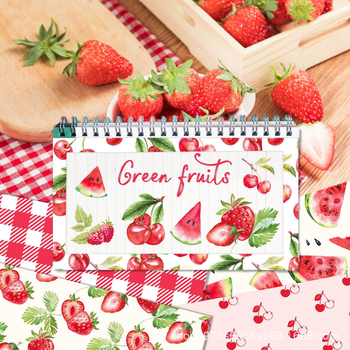 Φρουτοθεματικό καρτούν φόντο για scrapbooking, υλικό από συνθετικά υλικά