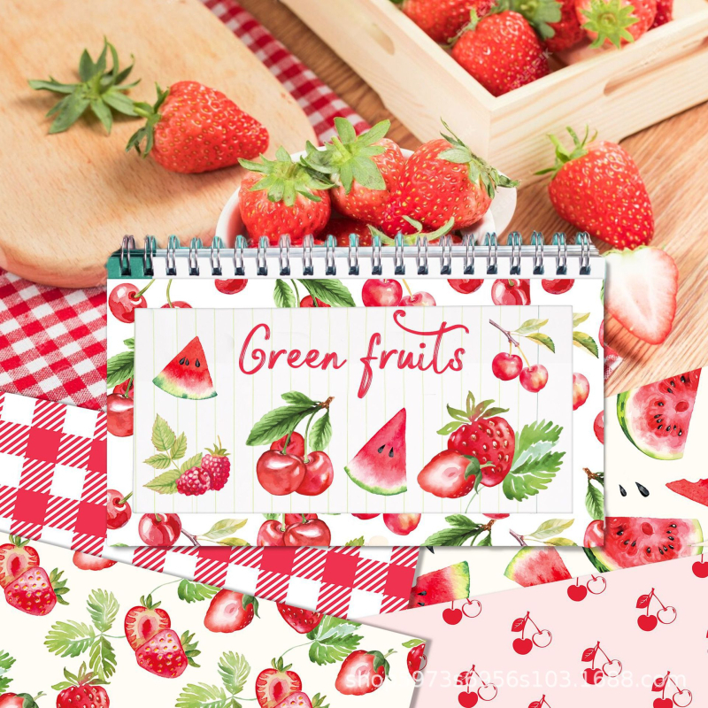 Φρουτοθεματικό καρτούν φόντο για scrapbooking, υλικό από συνθετικά υλικά