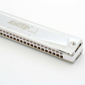 Αρμονίκα 24 τρύπες, πολυφωνική, μοντέλο T2406S, κάλυμμα χαλκοχρωμιωμένο, θύρες ήχου από ρητίνη