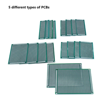 2110 части електронни компоненти: кондензатори, резистори, диоди, светодиоди на перфорирана платка