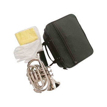 Τρομπέτα τσέπης 370 σε B♭, κράμα νικελ-ασήμι, επαγγελματική απόδοση, τσάντα καμβά περιλαμβάνεται