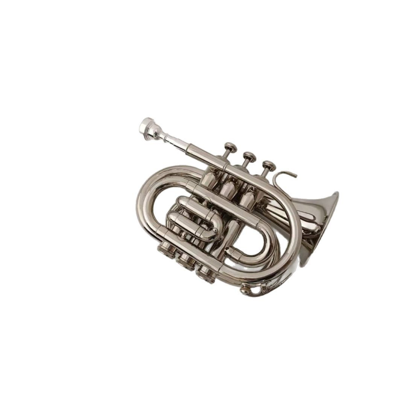 Τρομπέτα τσέπης 370 σε B♭, κράμα νικελ-ασήμι, επαγγελματική απόδοση, τσάντα καμβά περιλαμβάνεται