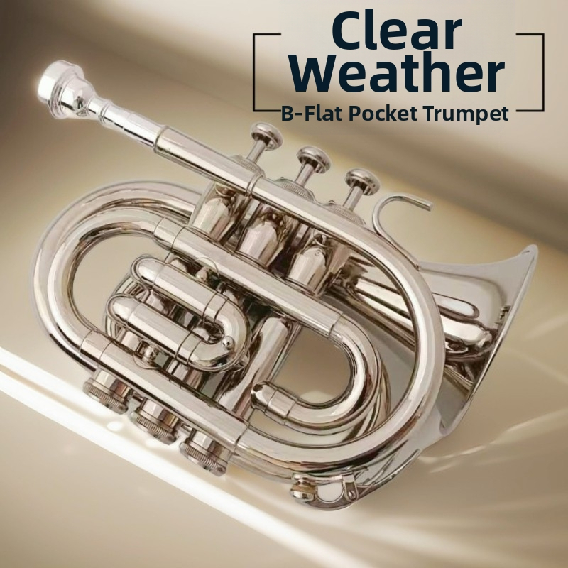 Vrecková trúbka 370, B♭, zliatina niklu-srebro, profesionálny výkon, plátená taška