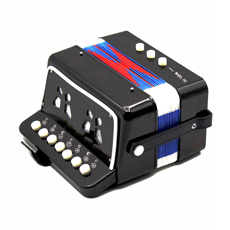 AR-10 Детски акордеон, 7 клавиши, 2 баса, ABS материал, преносим учебен музикален инструмент