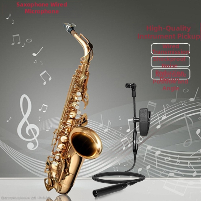 Ασύρματο μικρόφωνο μουσικών οργάνων συμπυκνωτή για σαξοφόνο, κόρνο και τρομπέτα — Dr.MIC/teacher Mai; καρδιακού τύπου κατευθυντικότητα; αναλογία σήματος προς θόρυβο ≥85 dB